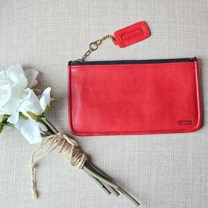 Vintage Coach Skinny Case Wallet Pouch # 7170 ( Red )
